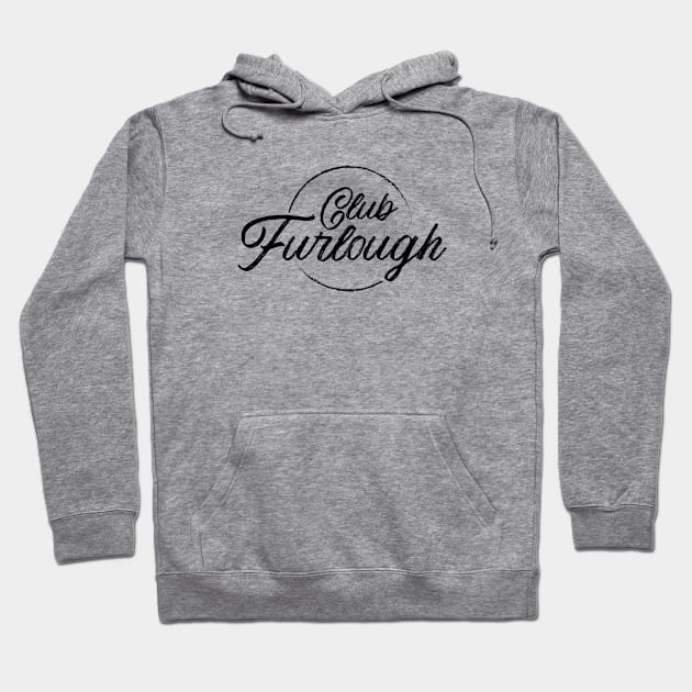 Club Furlough | Black Print Hoodie by stuartjsharples